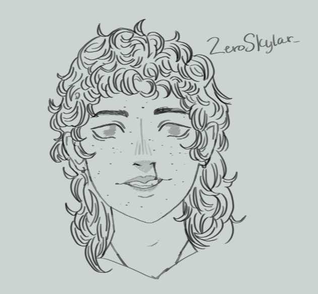 _zeroskylar's tweet photo. I really liked Billzos mullet, sooo I drew a  character with one :) https://t.co/XcfHdBWfP0