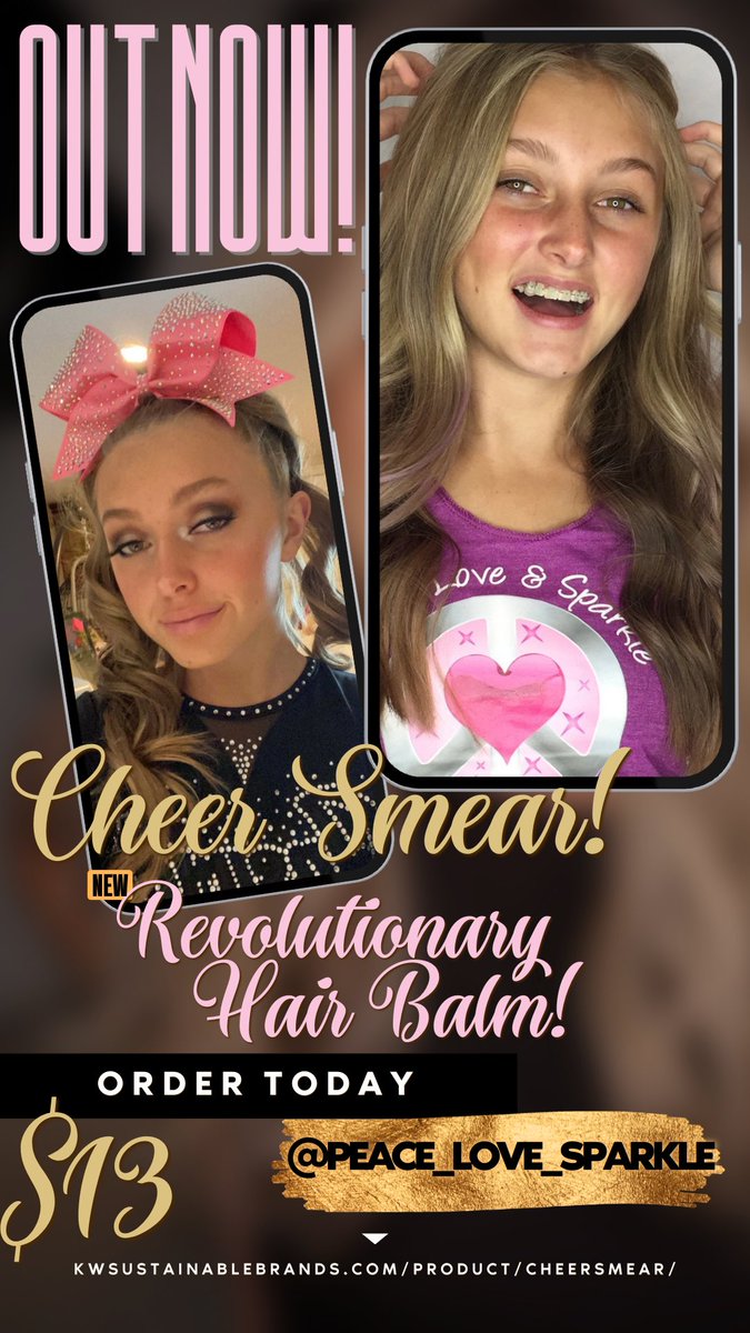 PeaceLoveSparkl's tweet photo. Get our #toxinfree hair balm today. #Cheerleading #gymnastics #ballet #hair Start prepping for your season. https://t.co/sG7s7MYuTQ https://t.co/lG2VxWEuUH
