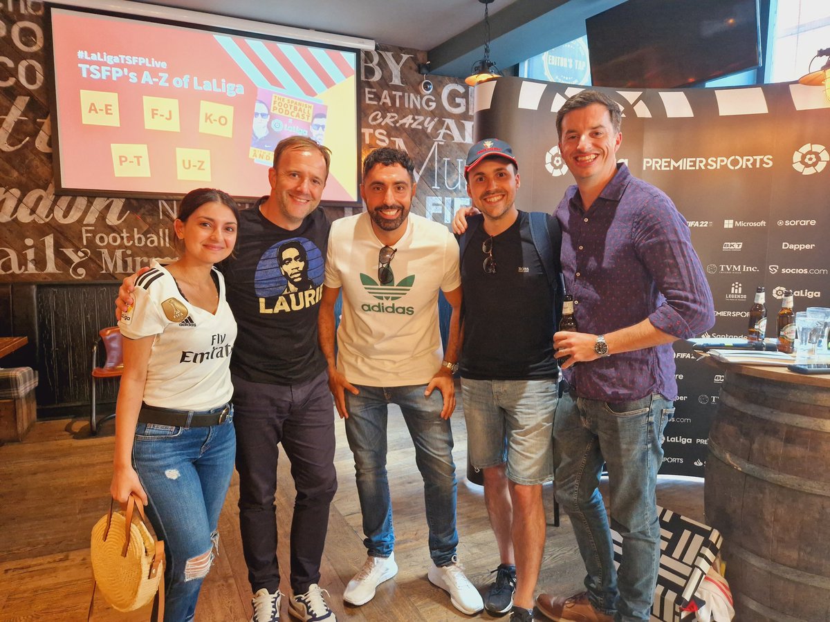 SHeidari13's tweet photo. Loved the #LaLigaTSFPLive event! Thank you @alexkirkland, @PhilKitro &amp; @sidlowe for the best afternoon of Spanish football ⚽️🥖🌻 #HalaMadrid #AupaOsasuna https://t.co/3NpBg0aYf7