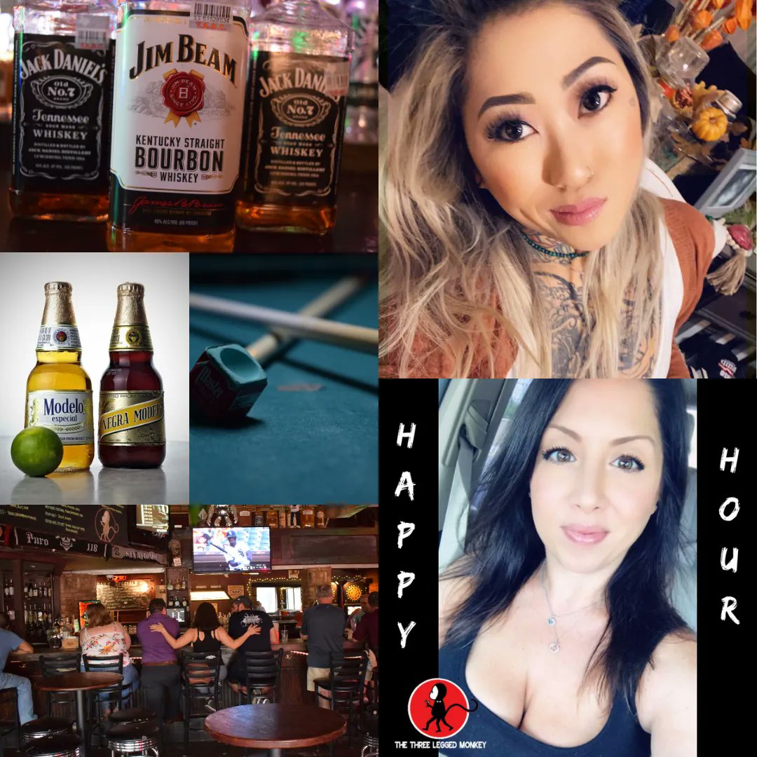 3LeggedMonkeySA's tweet photo. Erin is here for Happy Hour today! Come cool off with super cold Modelo on special! Jess is here from 7pm to close! Jack and Jim are on the cheap too! Finish off the weekend the right way! #monkeyaround #sundayfunday https://t.co/TRDV8wPogJ