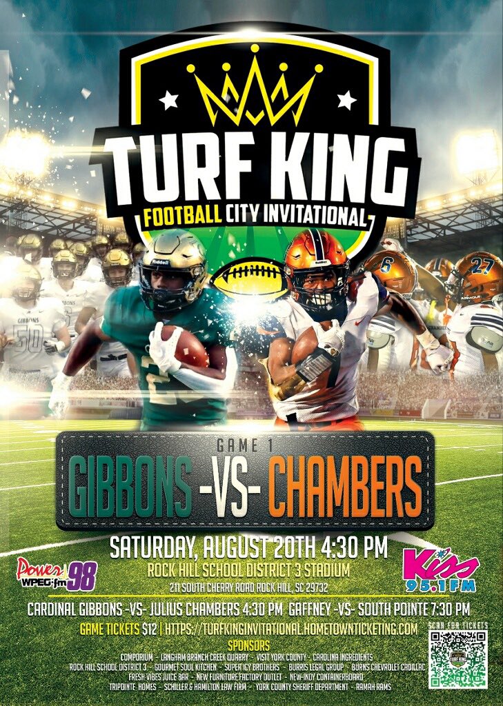 DennisCurrence's tweet photo. It won’t be be long get your tickets now !!!Great season kickoff right here in Rock Hill SC.Make sure you are in the building!#TurfKing https://t.co/fWrAjN4c6i