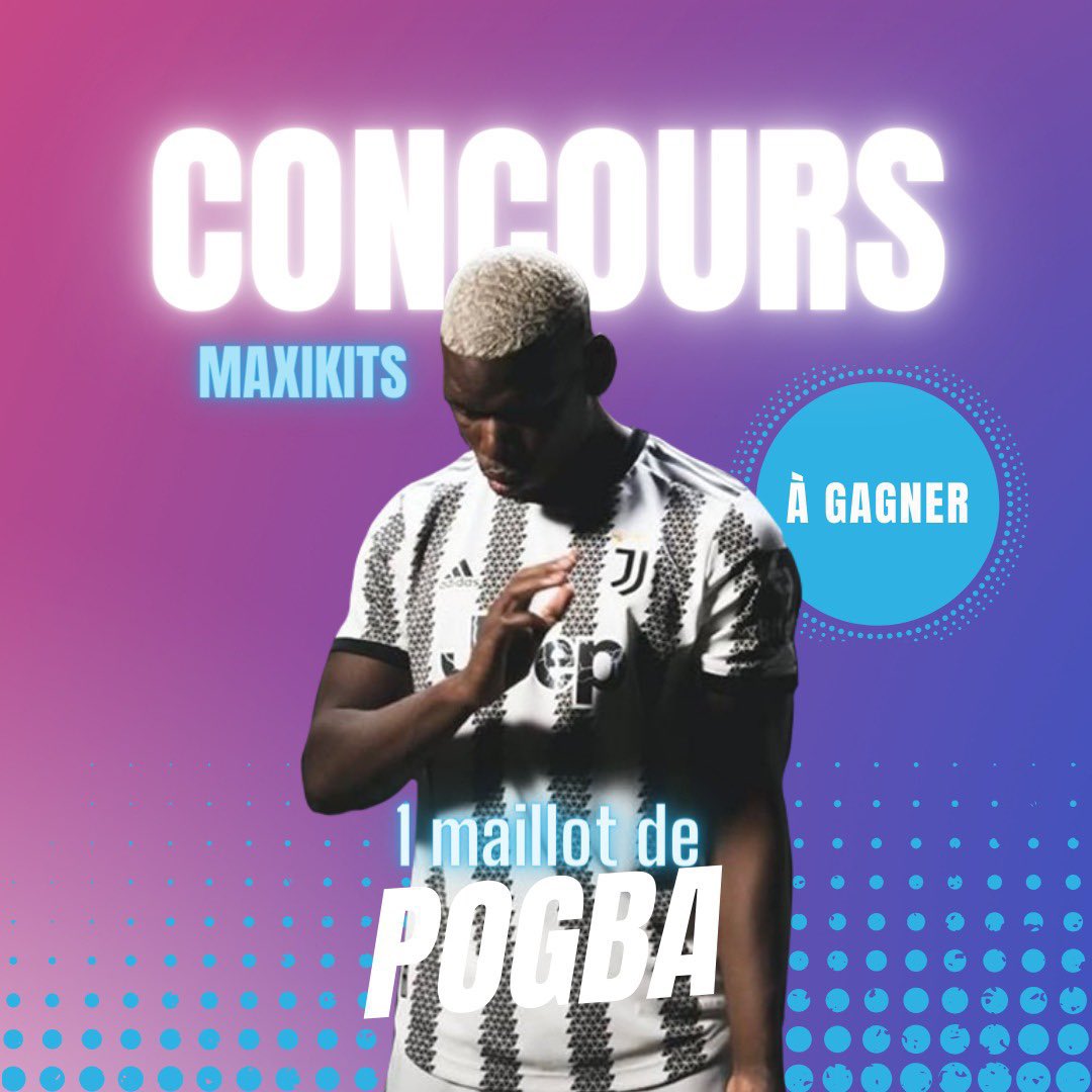 Juv_Inside's tweet photo. 🎁 CONCOURS 🎁

Tente de gagner le maillot domicile 2022-2023 de la Juventus, floqué Pogba 1️⃣0️⃣ ! 🐙

🔥 Conditions pour participer :

- RT et LIKE ce tweet
- Follow @Juv_Inside et @maxiikits
 
🍀 Tirage au sort dans 1 semaine 👌🏽 https://t.co/Hy3ewCWCPz