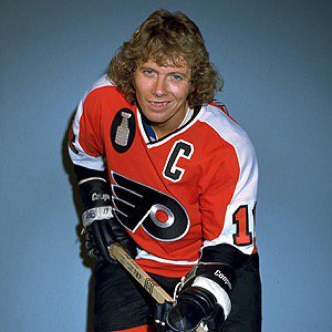 Bobby Clarke captained the Flyers to Stanley Cups in 1974 and 1975 while looking like the prettiest girl in West Virginia.