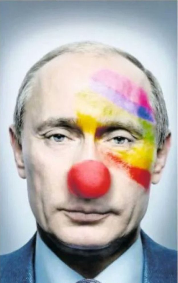 TopherLay75's tweet image. The @RusEmbSwiss had a tantrum when @NZZ published this photo of #Putin. Doing my part to make sure everyone knows it’s offensive to the #Russian government. #sharethis #PutinClown