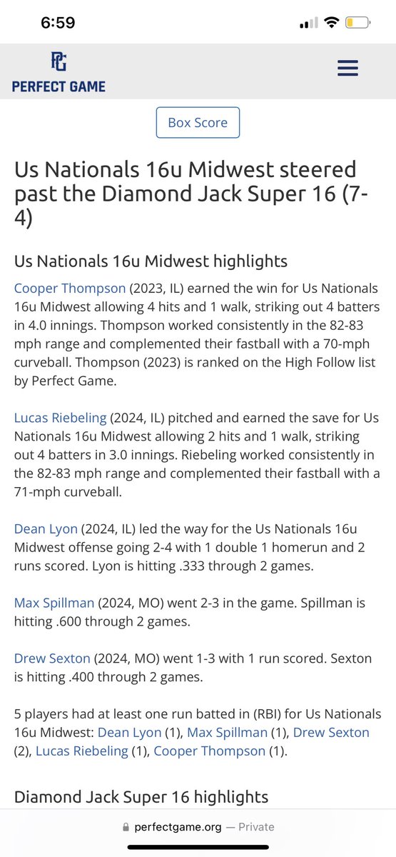 16u_us's tweet photo. Good team win today at the WWBA National Championship! https://t.co/vhQCUWXugD
