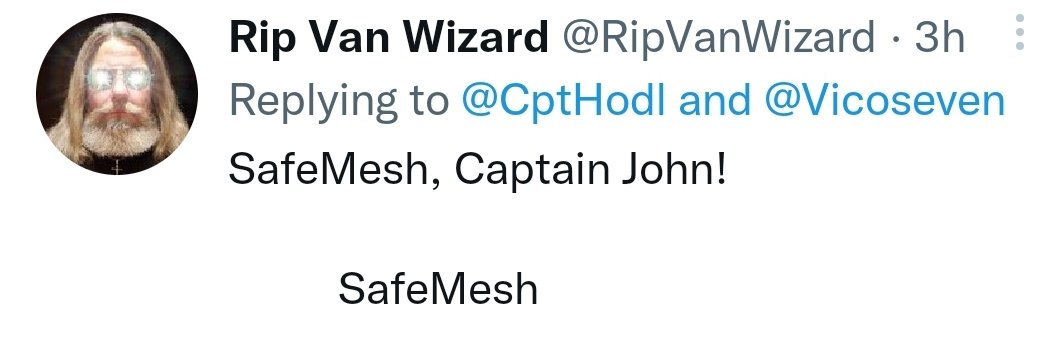 RipVanWizard's tweet photo. @MemeLordSpyros @FaboisMe SAFEMESH
#SAFEMESH https://t.co/QpaosnOYnD