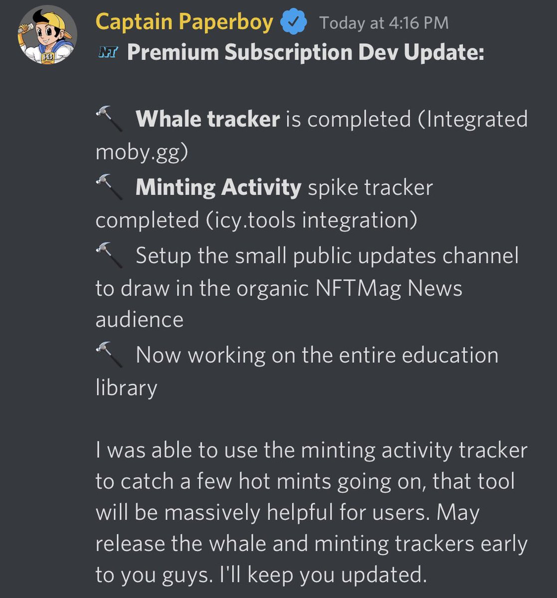 NFTMag's tweet photo. Our https://t.co/MEQlodui9Q Premium Discord service is nearly finished.

Join our Discord (in bio) to learn how you can get in early 👆 https://t.co/f63WaSy53I