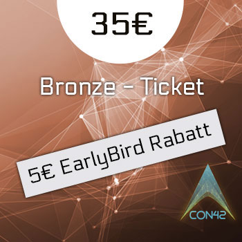 EarlyBird Rabatt für unsere Bronze Tickets bis zum 31.07.2022! con42.de #con42 #starcitizen #convention #squadron42 #community #barcitizen