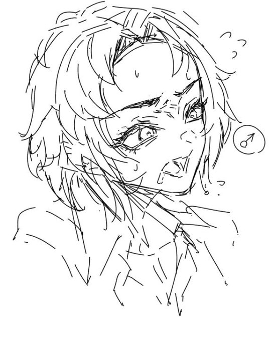 竿役の♂(予定)。今回は凌辱だけど立場♀↑が基本なので、竿役からは巨チンで在ること以外は男らしさを排除する感じで 