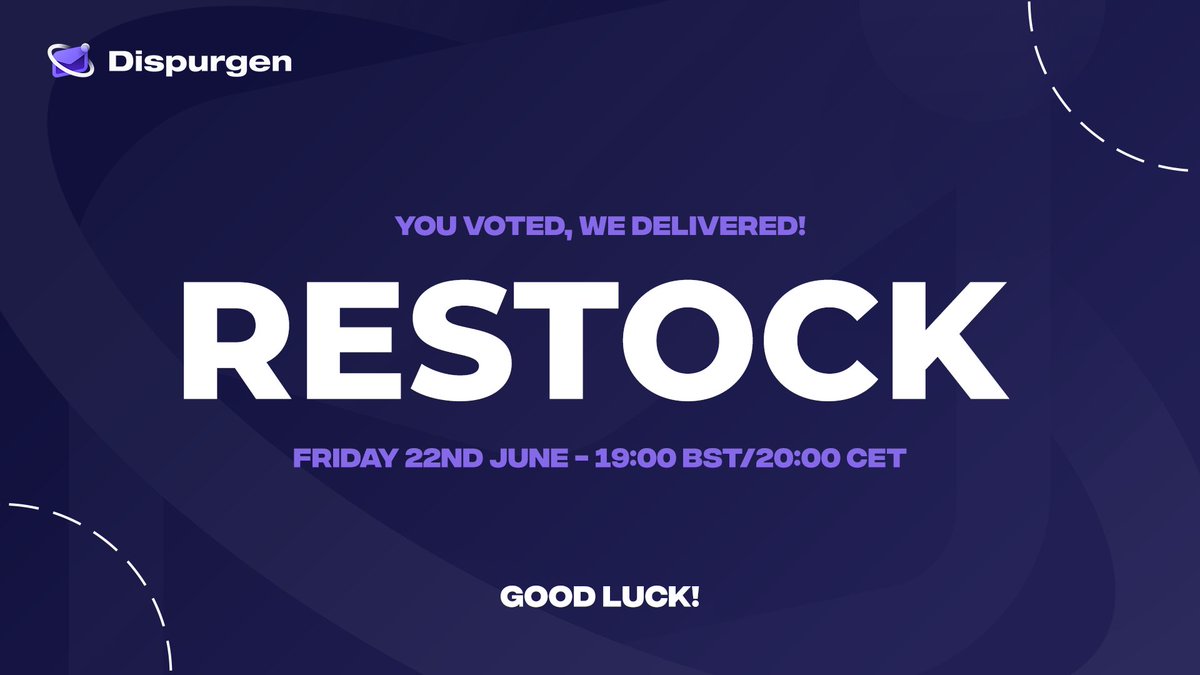 DispurGen's tweet photo. 🚨Incoming Restock🚨 

Like, RT and tag a friend for early access 🎁😉 https://t.co/ULdXdmELc8