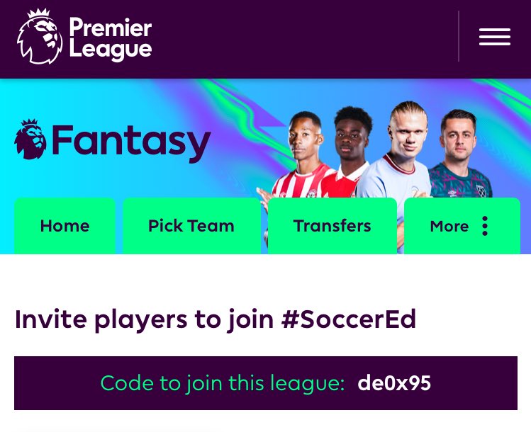 SoccerEd_'s tweet photo. ๐โฝ๏ธ SoccerEd 2022/23 โฝ๏ธ๐
We are back!!!! A BRAND NEW season of #FPL is nearly upon us! We have launched the #SoccerEd league! ๐๐ผ Join using the below code and compete against hundreds of the #edutwitter community! Please RT and tag others! โ
๐๐๐ผ https://t.co/n3NMCDuGvJ