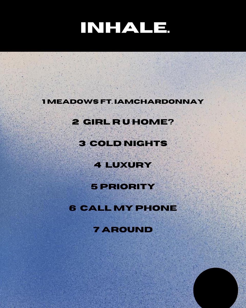 inHale the ep. Out everywhere 7/23 at noon💫