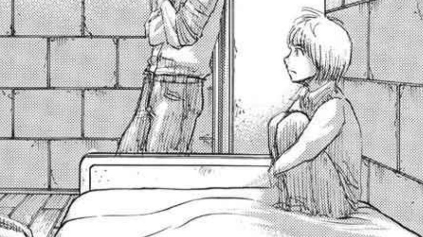 ereminfolder's tweet image. armin waiting on eren's bed 🤍