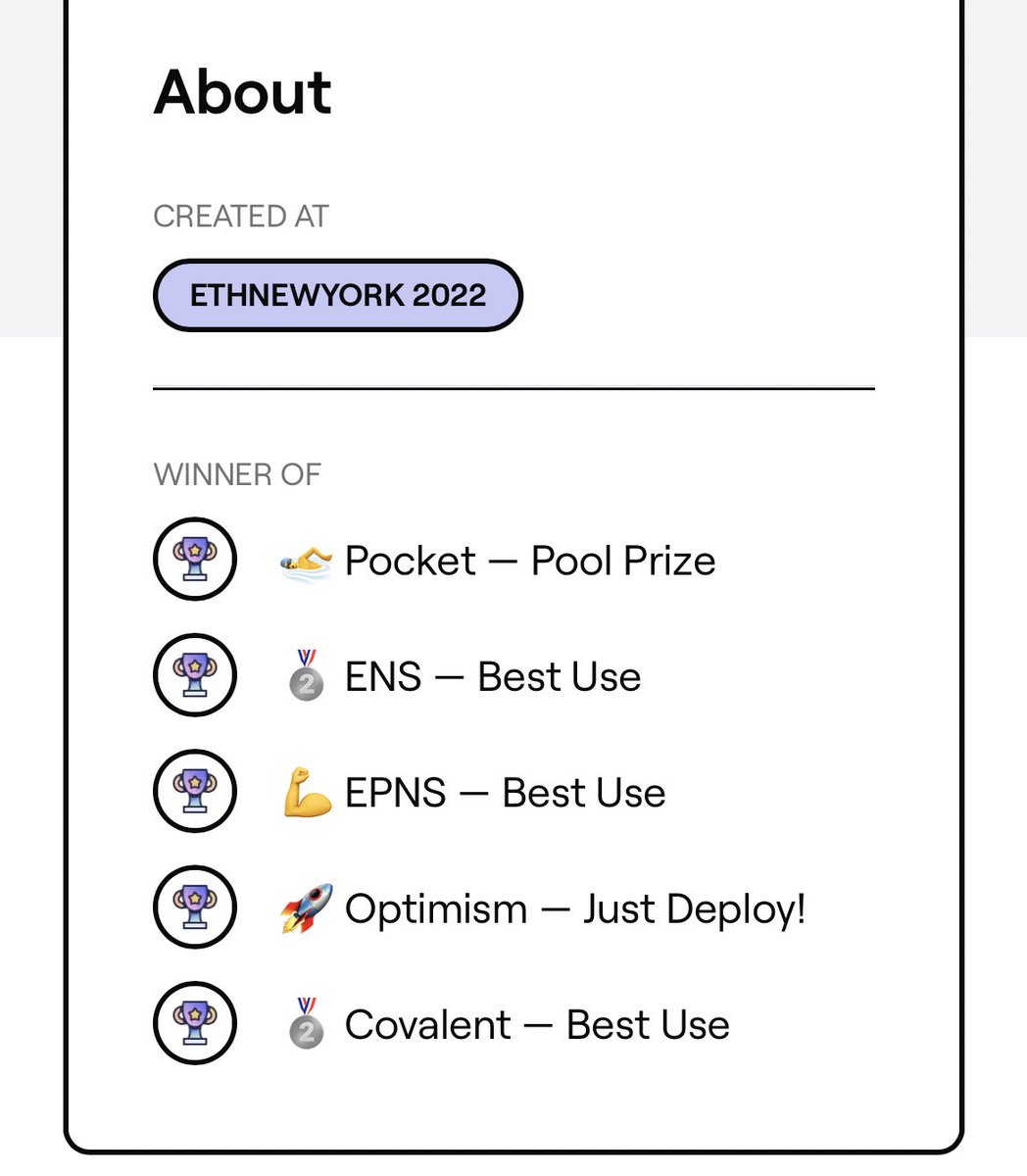 Team: <a href="/Splytto_ETHNYC/">Splytto_ETHNYC</a> 

<a href="/GigaHierz/">gigahierz.eth</a> <a href="/gyanlakshmi/">gyanlakshmi.eth.stark</a> 

<a href="/emilypmendez/">Emily Mendez</a> <a href="/srilakshmitc/">srilakshmitc.eth</a> 

<a href="/ensdomains/">ens.eth</a> 🥈prize 
<a href="/Covalent_HQ/">Covalent</a> 🥈 prize 
<a href="/epnsproject/">EPNS | $PUSH</a> Best use prize 
<a href="/POKTnetwork/">POKT Network</a> Pool prize 
@optimismFND 

ethglobal.com/showcase/splyt…