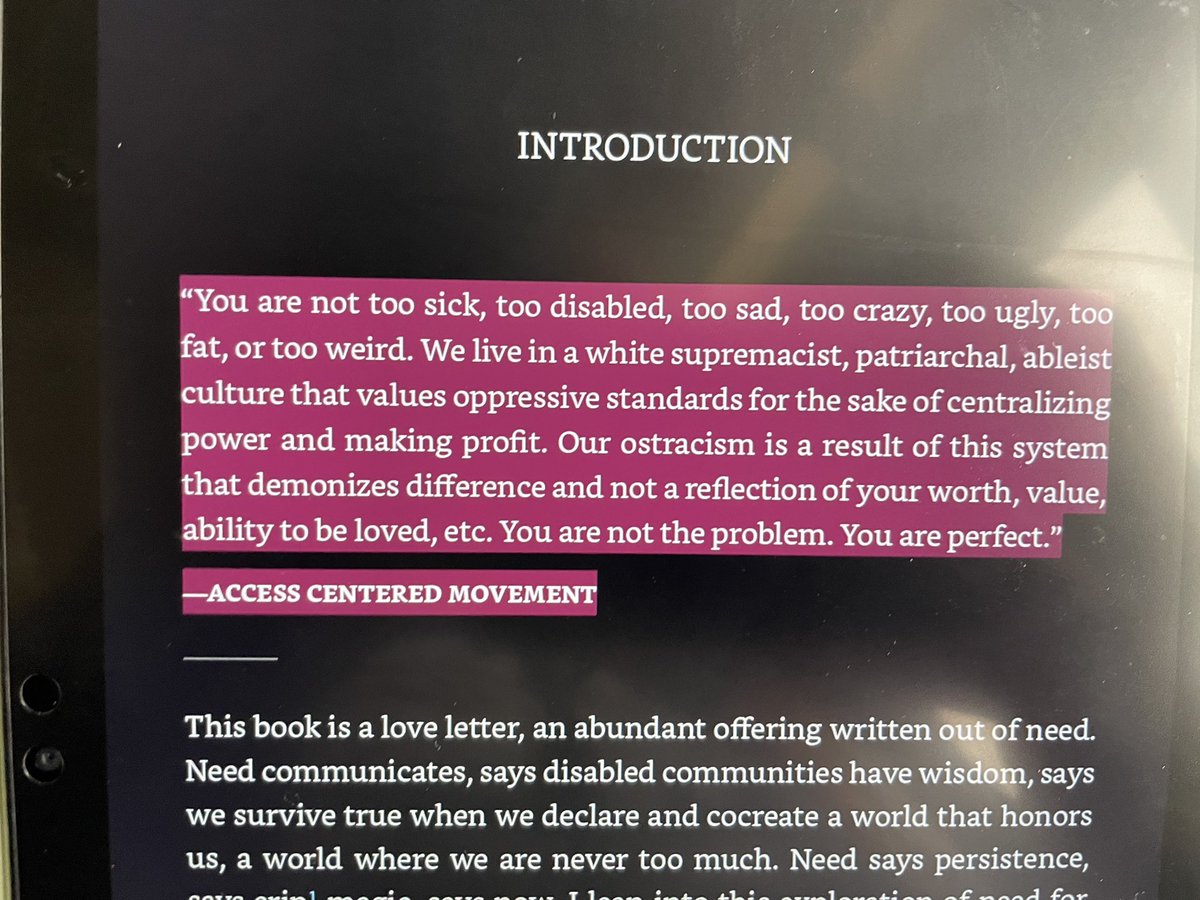 pfanderson's tweet photo. On the train headed home from #GraphMed2022 and reading Crip Kinship by Shayda Kafai. It feels almost like I’m still there. These are the voices we lift up, the voices we carry with us. https://t.co/ZA6oo3wKBc