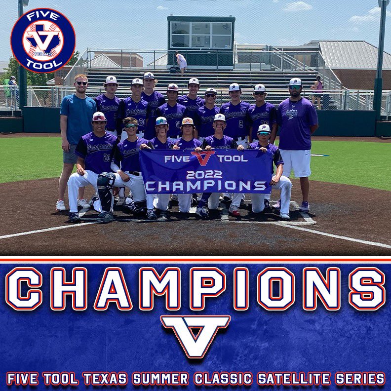 🏆Champions🏆

Congrats to <a href="/dprospects15/">Diamond Prospects</a> Testa 2024 on winning the 16U Championship of the <a href="/FiveTool/">Five Tool Baseball</a> Texas Summer Classic Satellite Series. 

#WatchEm