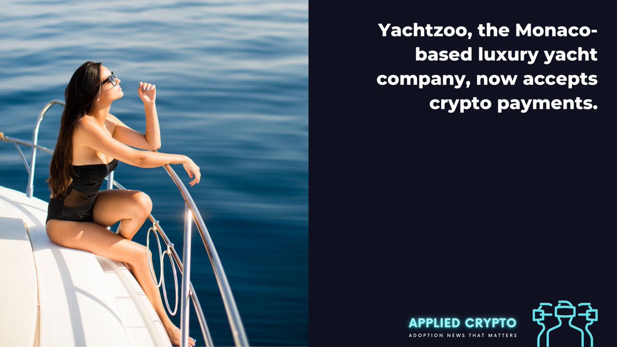 crypto_applied's tweet photo. Thanks to the cooperation with #BitPay, #Yachtzoo customers can buy, sell or charter yachts with #Crypto. https://t.co/5htvz4GzbS