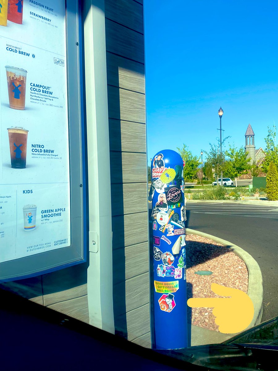 Luthor_HEX's tweet photo. $Hex sticker Spotted at my favorite #coffee spot! 

@DutchBros 🧐😘 https://t.co/GUK8lYM9r5