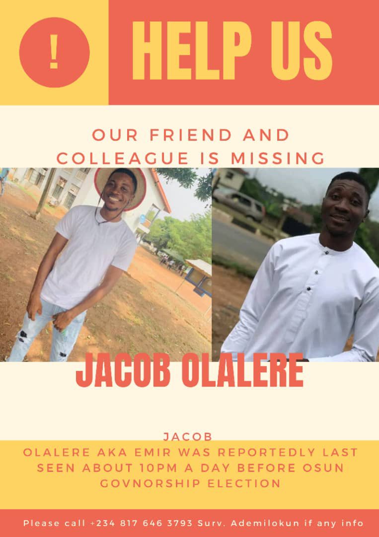 mrceocreation's tweet image. Help us find our friend and colleague. 07036462177 dad 
08176464793 surv Ademilokun                    #osundecides  #findEmir