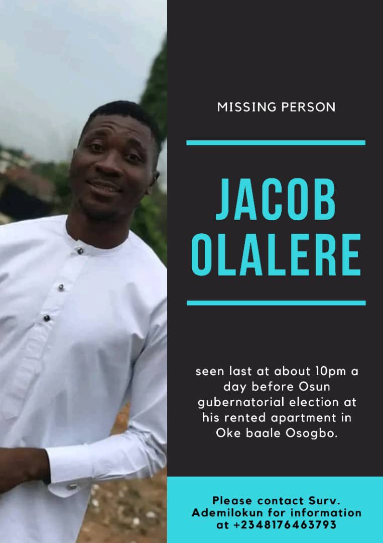 mrceocreation's tweet image. Help us find our friend and colleague. 07036462177 dad 
08176464793 surv Ademilokun                    #osundecides  #findEmir