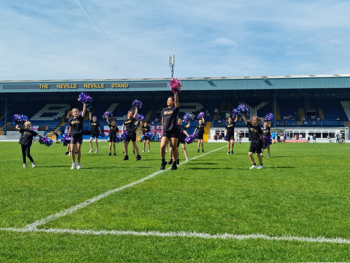 After many years, today we went back to where our humble Cheerleading club was born 🤩 Thanks for having us  👍🏻@buryfcss <a href="/buryfcofficial/">Bury Football Club</a> #ShakersLegends