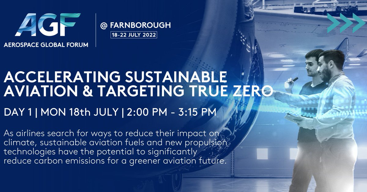 Aviation Impact Accelerator (@aiazero) on Twitter photo Join us today at the <a href="/AeroGlobalForum/">Aerospace Global Forum</a> panel discussion chaired by AIA lead Prof <a href="/Rob__Miller/">Rob Miller</a> on Accelerating Sustainable Aviation & Targeting True Zero.
⌛ 2:00 - 3:15 PM
📍 AGF Main Stage
#AGF2022 #FIA2022 Join us today at the <a href="/AeroGlobalForum/">Aerospace Global Forum</a> panel discussion chaired by AIA lead Prof <a href="/Rob__Miller/">Rob Miller</a> on Accelerating Sustainable Aviation & Targeting True Zero.
⌛ 2:00 - 3:15 PM
📍 AGF Main Stage
#AGF2022 #FIA2022