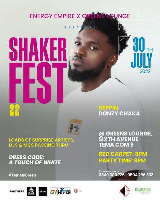 Opresii's tweet photo. My Gee @Donzy_Chaka repping at this year’s SHAKERFEST by @SELEKTASHAKER🙌🏾🙌🏾 Happening on the 30th at the @greens_Lounge🥰 #ShakerFest22 #TemaIsGreen https://t.co/jwhMD3v67W