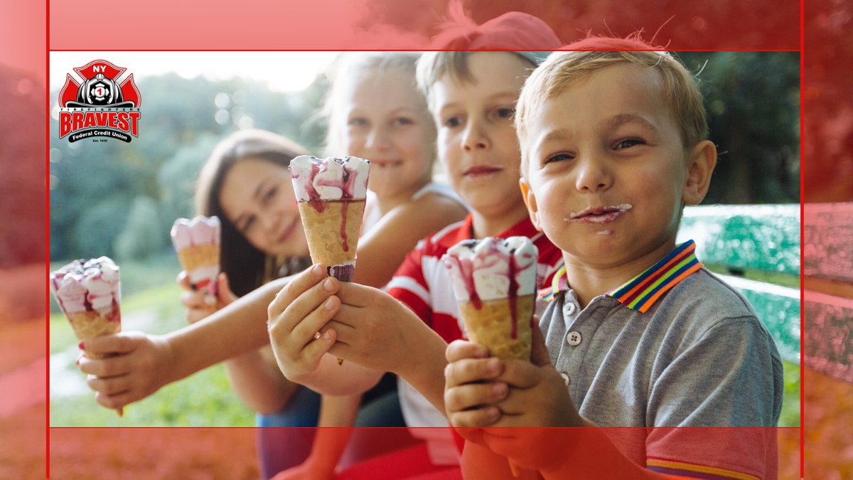 It's National Ice Cream Day, Members! 🍦 Today, enjoy a sweet, creamy treat with one of your best friends and spend some time together. There's nothing better than having an ice cream cone on a hot summer day! ☀️

#NYBravestFCU #HudsonValley #AlbanyNY