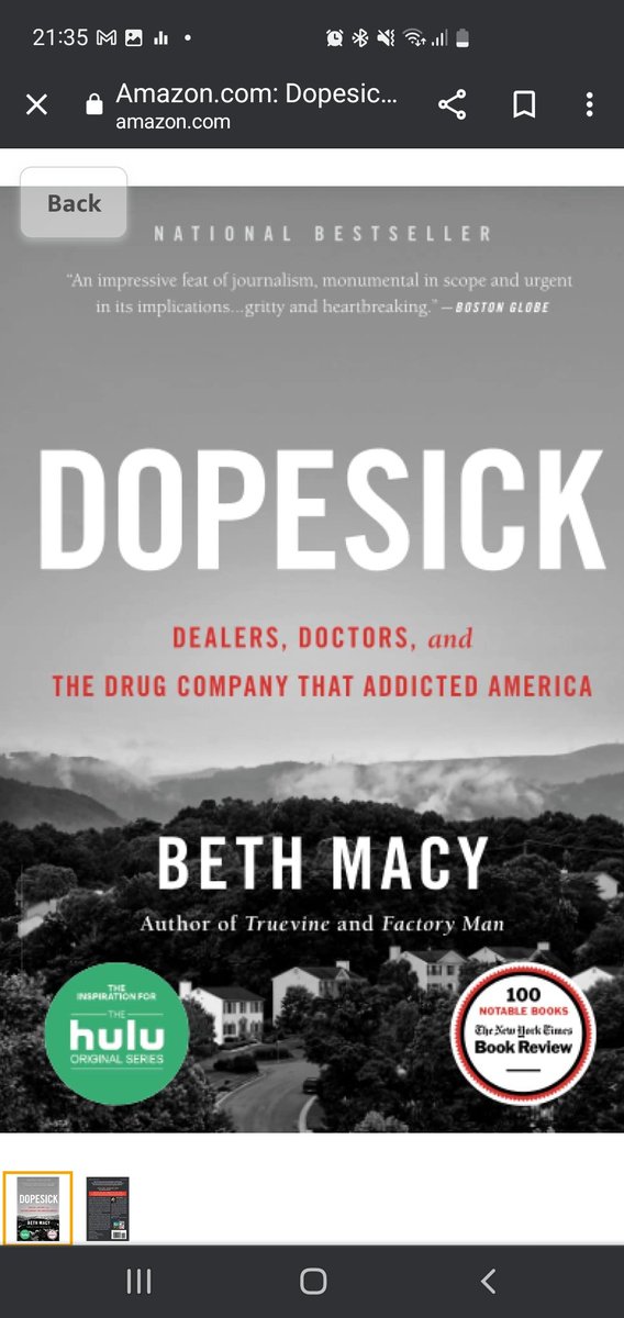 MrPopperP1's tweet photo. Ordered this book.
Dopesick.
Real story about Oxycontin.
#dopesick #oxycontin
#bethmacy https://t.co/UfMCwS7F7O