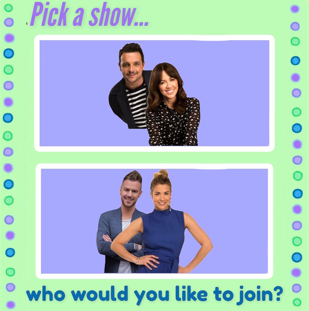 Pick a show… Who would you like to join ? 

Comment below or vote in our poll on our stories!

#hitsradio #freeradio #JD #gemmaatkinson #miketoolan #shereemurphy