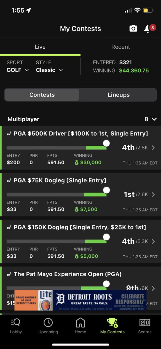 Uat_yo's tweet photo. If you play PGA DFS and don’t follow @TheDegenerate75, then you’re doing it wrong. I appreciate you, you #motherfather https://t.co/0PEmymzY5G