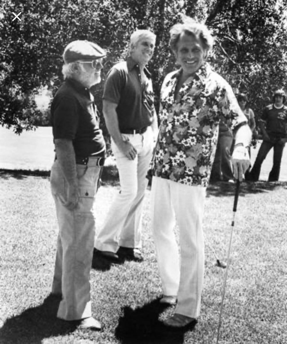 DarrellEpp's tweet photo. Mickey Rooney, Leslie Nielsen, and Evel Knievel at the Butte Country Club golf course in 1976. #Golf #drebin https://t.co/FGKPvWxHhV