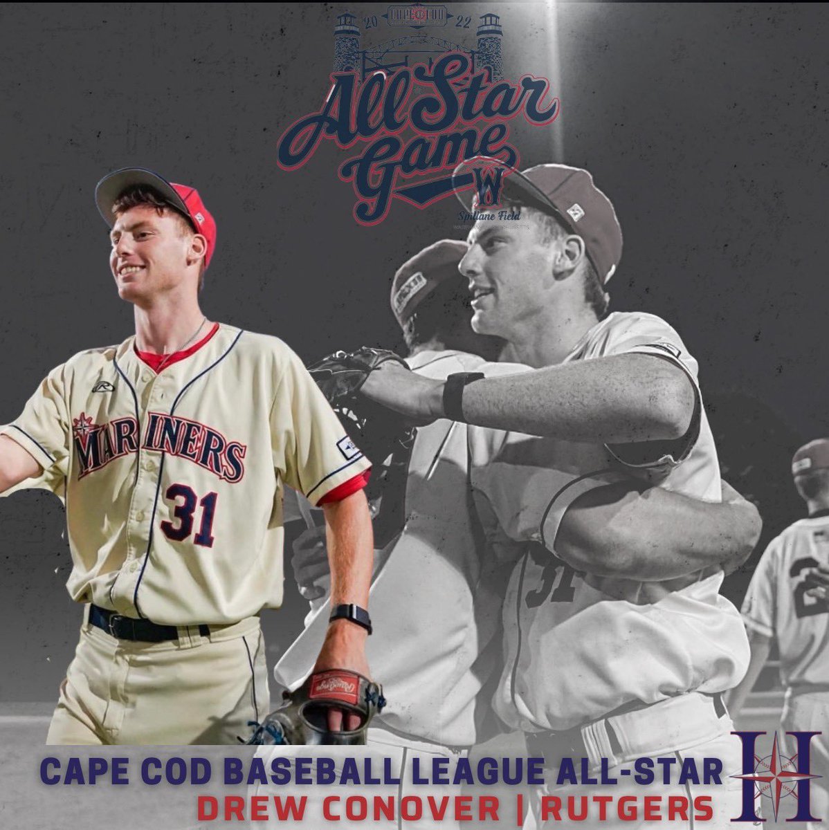 RutgersBaseball's tweet photo. Drew Conover is a well-deserved Cape Cod League All-Star for the @HarwichMariners!

Drew has been nothing short of dominant on the Cape this summer 🔒

9 G | 13.1 IP | 1.35 ERA | .60 WHIP | 7 H | 16 SO | 1 BB

#TCD x @OfficialCCBL https://t.co/NfJZSYyKPN