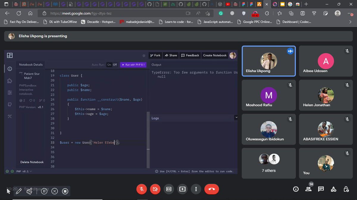 PhpTalks's tweet photo. Magic methods was a huge success
A very informative and educative talk by @drumzminister as he covered a whole lot on the abracadabra in OOP.
He broke down the concepts of constructors, destructors, getters, setters, __call etc.
#phptalks #phptalkswithelisha #phptalkswithdaniel https://t.co/H95o8cyWOs