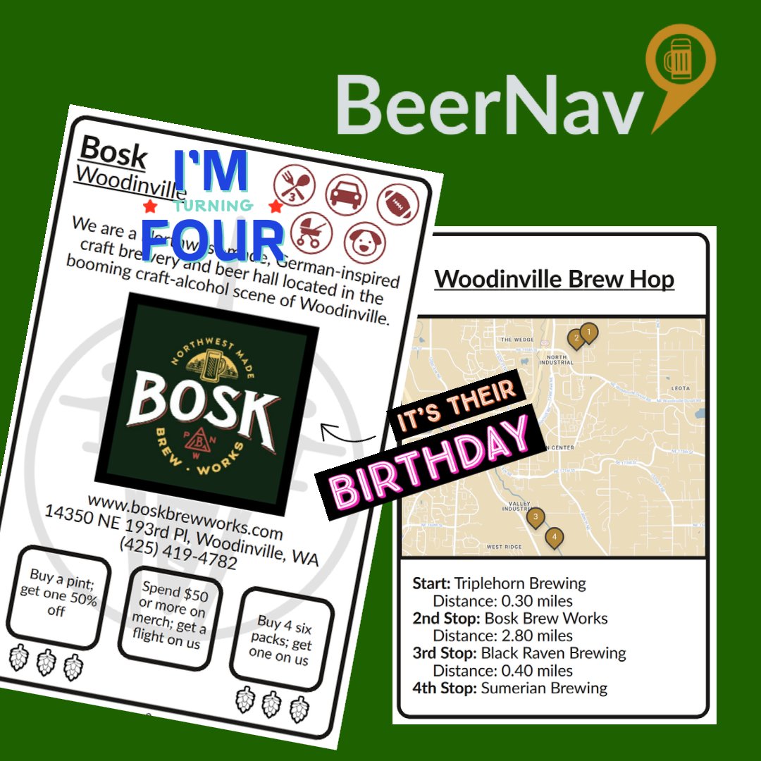 BeerNav's tweet image. Mark your calendars @boskbrew 4yr anniversary party on Sat, June 23. 🎉🎉🎉

Throw on your lederhosen for an early Oktoberfest like celebration. Cold beers, German food, games, and more!
#wabeer #washingtonbeer #drinkwabeer  #seattlebeer #eastsidebeerweek  #craftbeer #germanbeer
