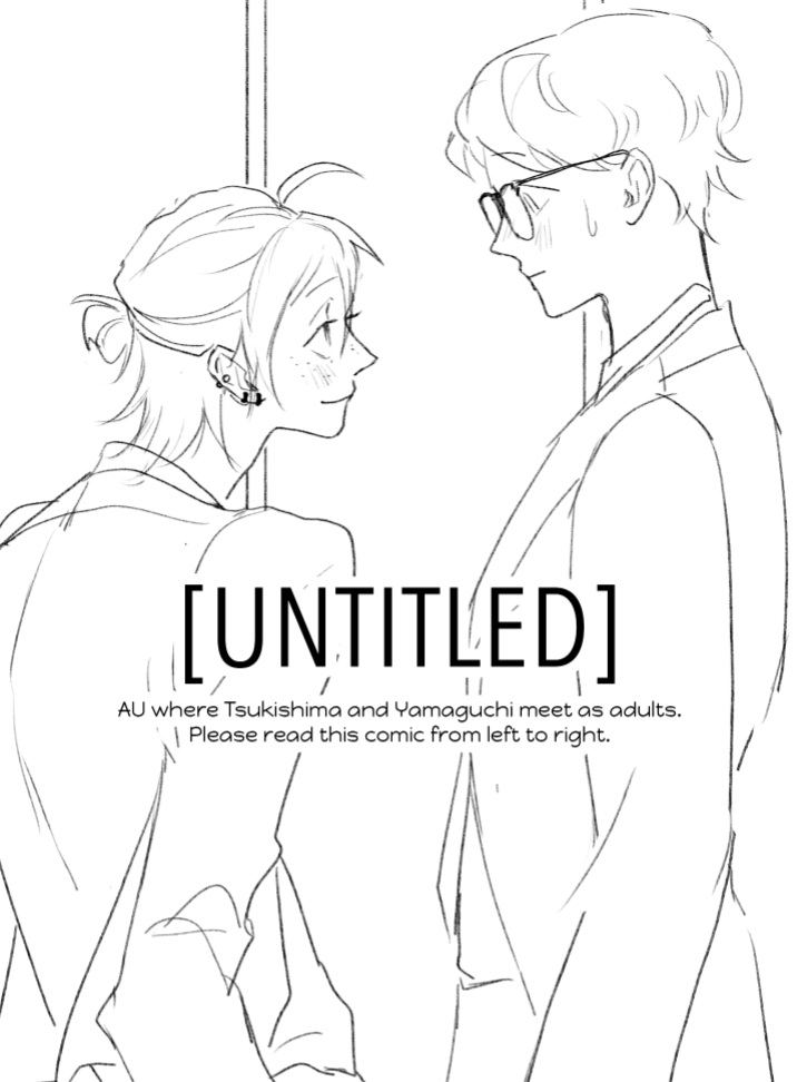 I'll share a random wip for every tkym week prompt I don't draw for lol I haven't finished this comic yet, but here's a sketch of the title page that I shared with my ko-fi members a while back! Idk if I'll actually use this though