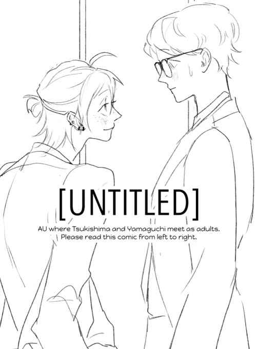 I'll share a random wip for every tkym week prompt I don't draw for lol I haven't finished this comic yet, but here's a sketch of the title page that I shared with my ko-fi members a while back! Idk if I'll actually use this though 