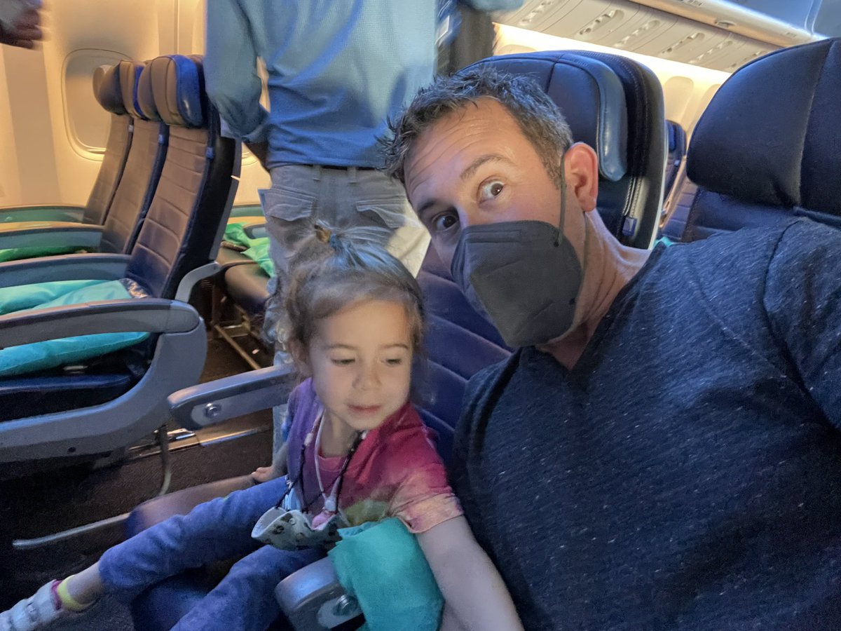 KimberlyRowan's tweet photo. Every time the flight attendant gets on the intercom and interrupts her movie, my 3 yr old says “be quiet Google!” https://t.co/6whGV3HNSy