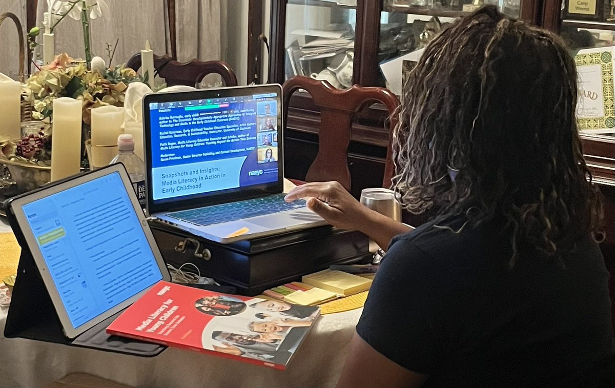 SabrinaB4My3's tweet photo. Today, I had the distinct pleasure to discuss and present Media Literacy in my ECE classroom. Please check out Faith Rogow’s amazing publication.🥰 
#NAMLE22 #medialiteracy 
#insighterED https://t.co/BmXA1Lse3S
