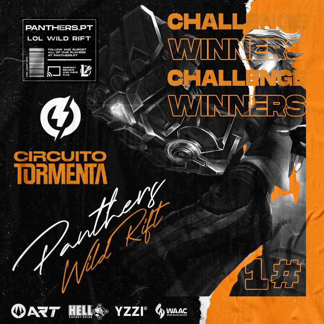 A nossa equipa de Wild Rift foi a grande vencedora da competição Challenge #1 do <a href="/tormentapt/">Circuito Tormenta</a>🏆 

Alcançando o 1º lugar na classificação desta temporada!

🔸<a href="/pedrolfig/">pedrolfig</a> 
🔸<a href="/xdenerzinx/">Denerzin</a> 
🔸<a href="/LazarescuE97/">Laza</a> 
🔸#TF
🔸#fox
🔸#DrOgUL
🔸<a href="/wildRDirtyNoob/">Dirty</a> 

#GOPANTHERS #thewildsideofgaming #gg