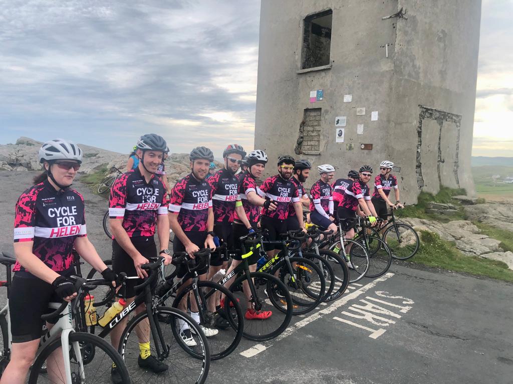 cycleforhelen's tweet photo. Great to get our first day in the bag. The heat and Donegal Hills made sure it wasn't easy but we had plenty laughs and enjoyment had too. Good night's sleep tonight before we head for Sligo tomorrow. Donations can be made at https://t.co/vsqNuTl1bk. https://t.co/i9ls86gR2a