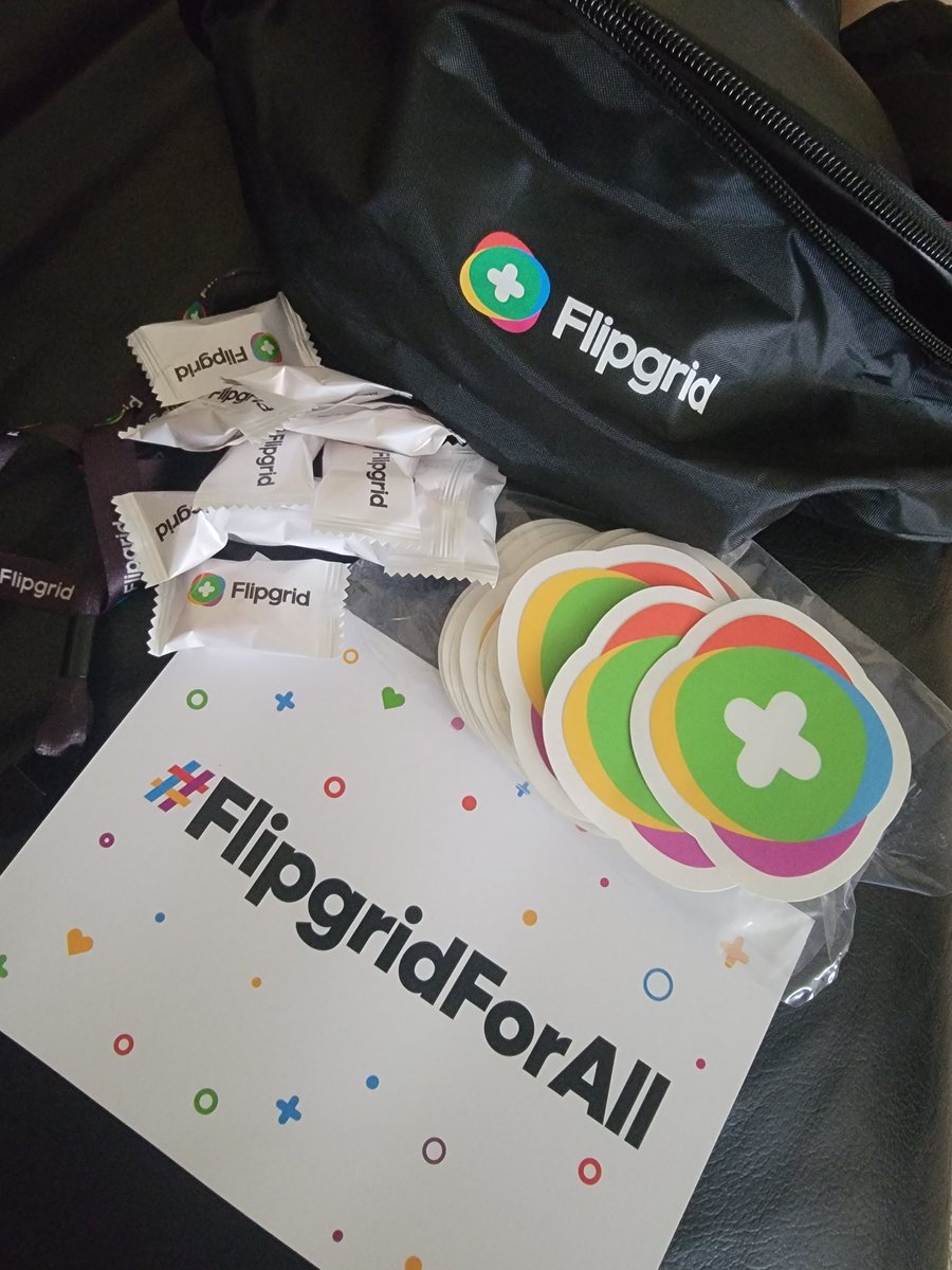 Thank you @MicrosoftFlip for the awesome swag! I'll be sharing these with students and staff! #FlipgridForAll