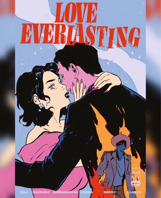 My variant cover for the first issue of Love Everlasting by Tom King and Elsa Charretier! Preorders for this and the other variants end on Monday 6/18.
Ink on paper with digital color. 