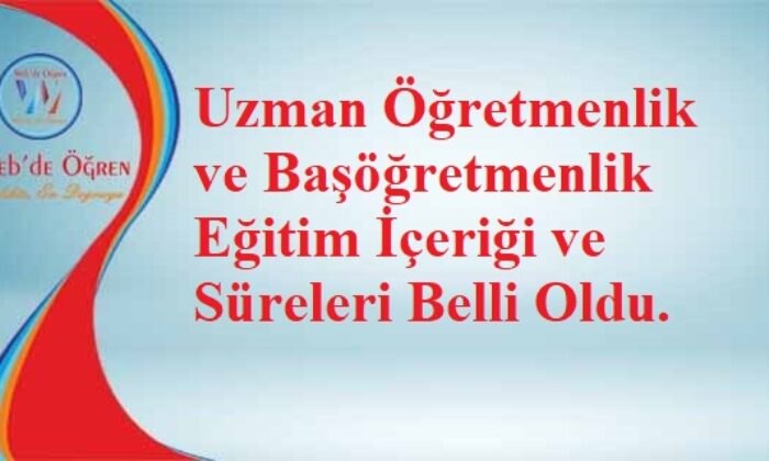 Uzman ve Başöğretmenlik Eğitim İçeriği ve Süreleri Belli Oldu. haber.webdeogren.com/uzman-ve-basog…
#UzmanÖğretmenlik
#Başöğretmenlik
#KariyerBasamakları
#UzmanÖğretmen
#BaşÖğretmen