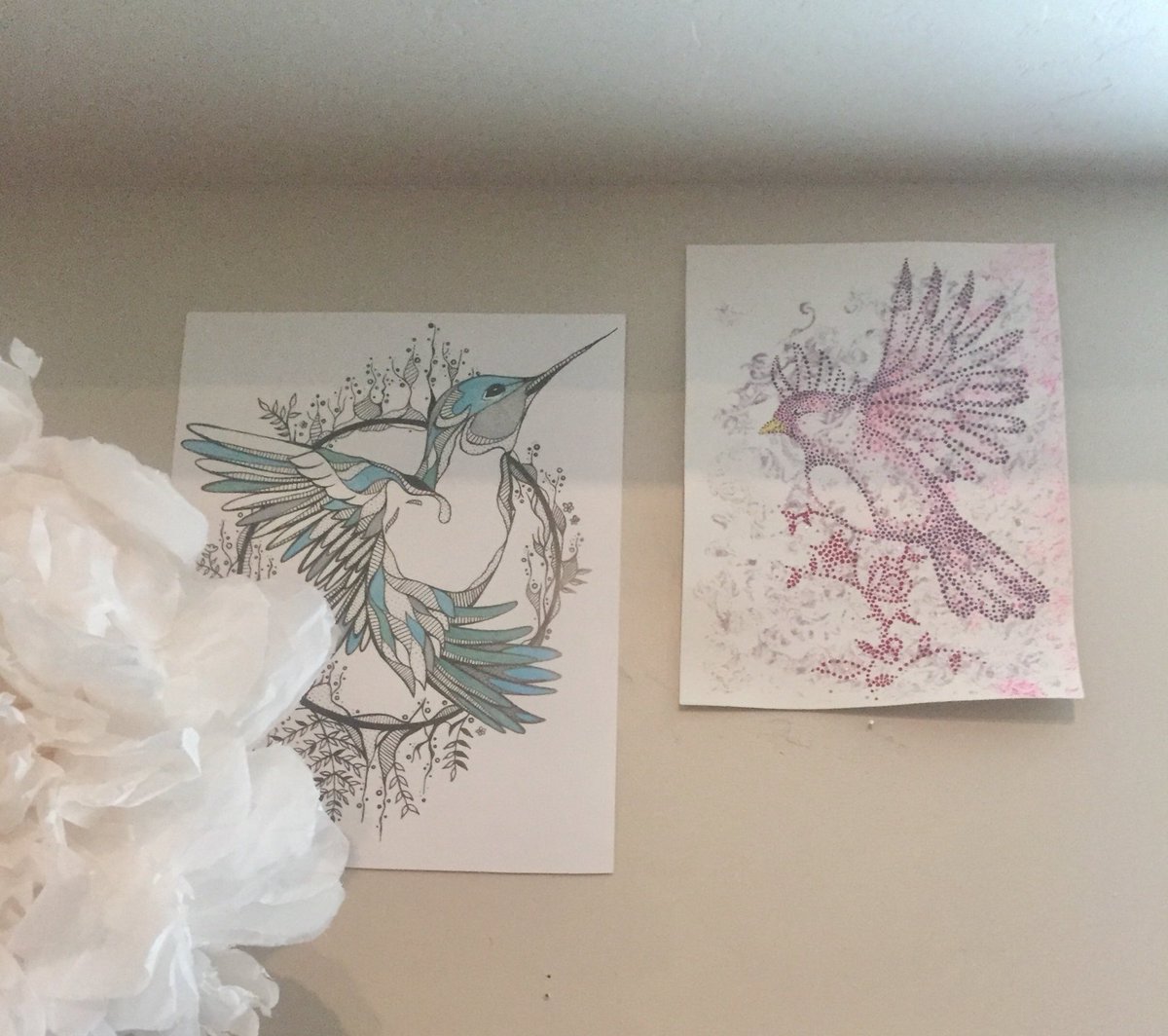 i love drawing birds. 
i wish birds were real