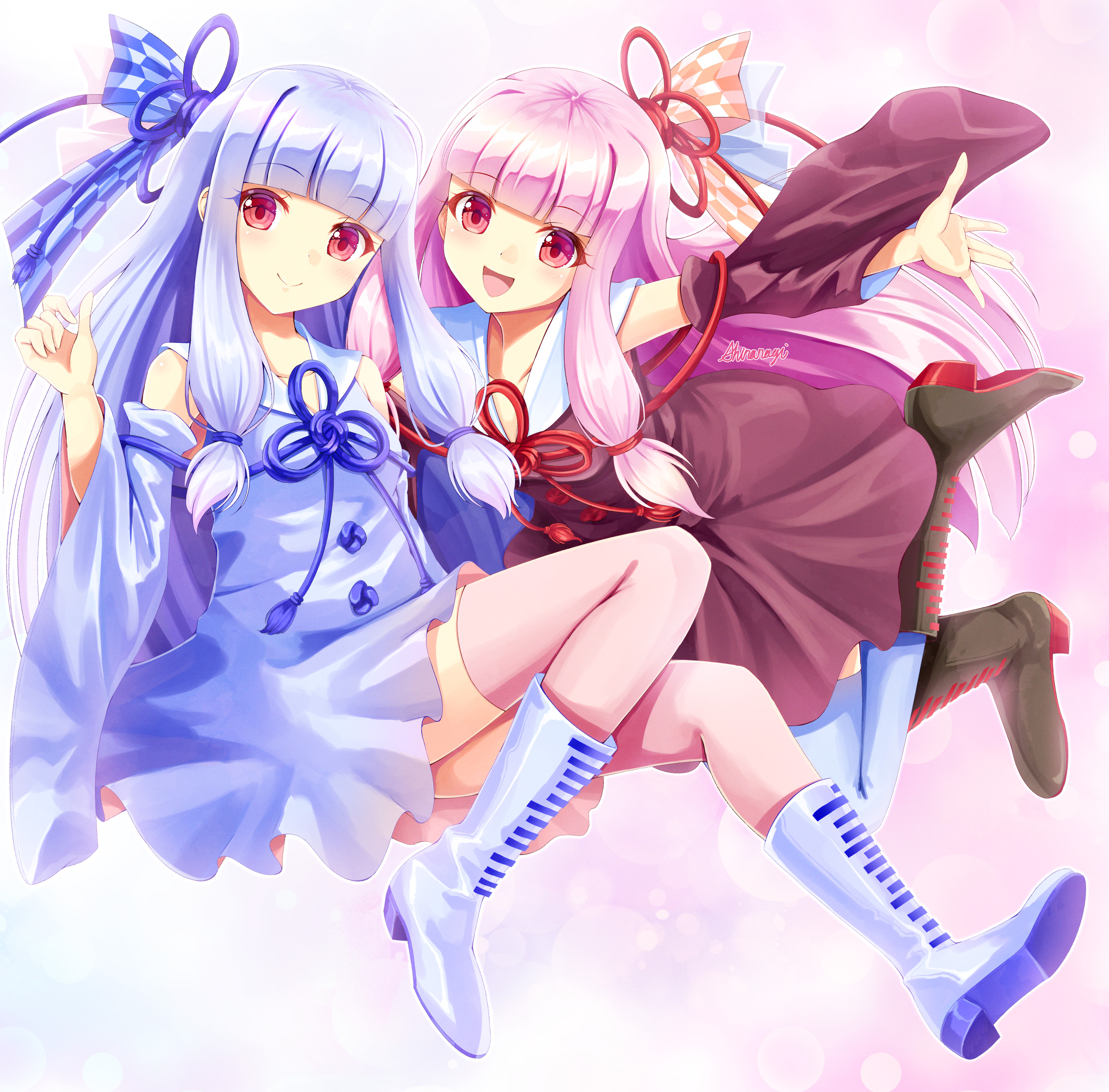 イラスト原画　葵風紗 「バラと女の子」 イラスト原画 葵風紗 「バラと女の子」 イラスト原画 葵風紗