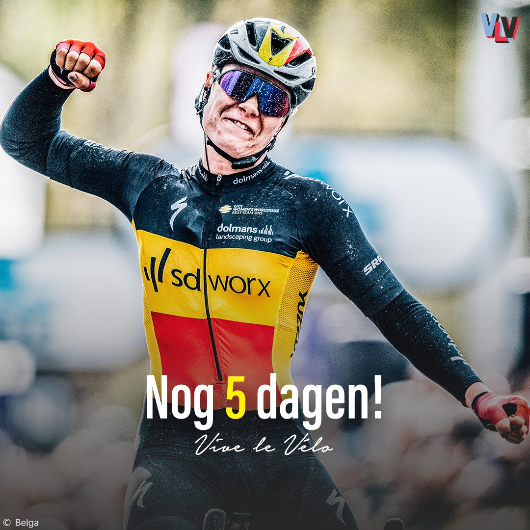 Nog 5 dagen tot de start van Tour de France Femmes! 
<a href="/LotteKopecky/">Lotte Kopecky</a>, are you ready? 😏🇧🇪 #ViveleVélo