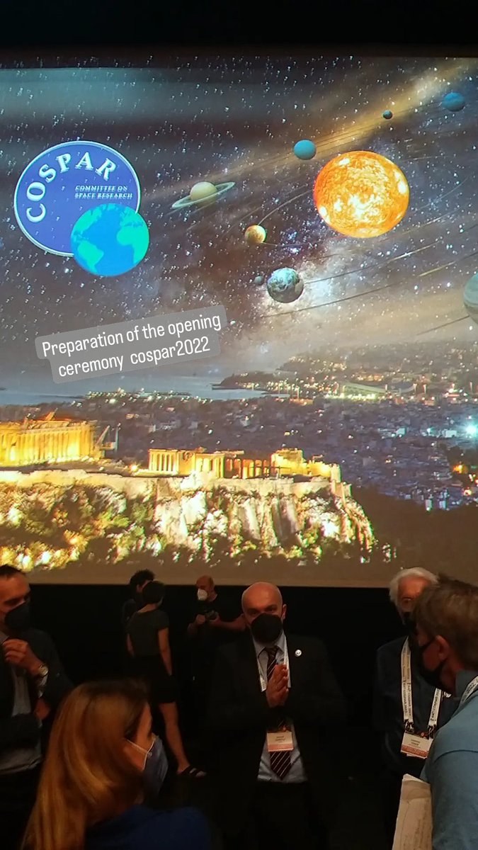 TParaskevoudi's tweet photo. Preparation of the opening ceremony #cospar2022  #afea #space #greece #athens https://t.co/gHX6f8rMv0