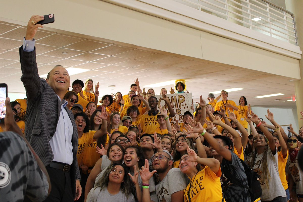 Thank you, @kdamp63, for stopping by Cat Camp to experience all the Texas State spirit our staff and campers had built up during Session D. We are glad you could see more of what's in store for your Bobcat experience!
 
"Can I get two claps and a woo?!"
 
#txst #catcamp