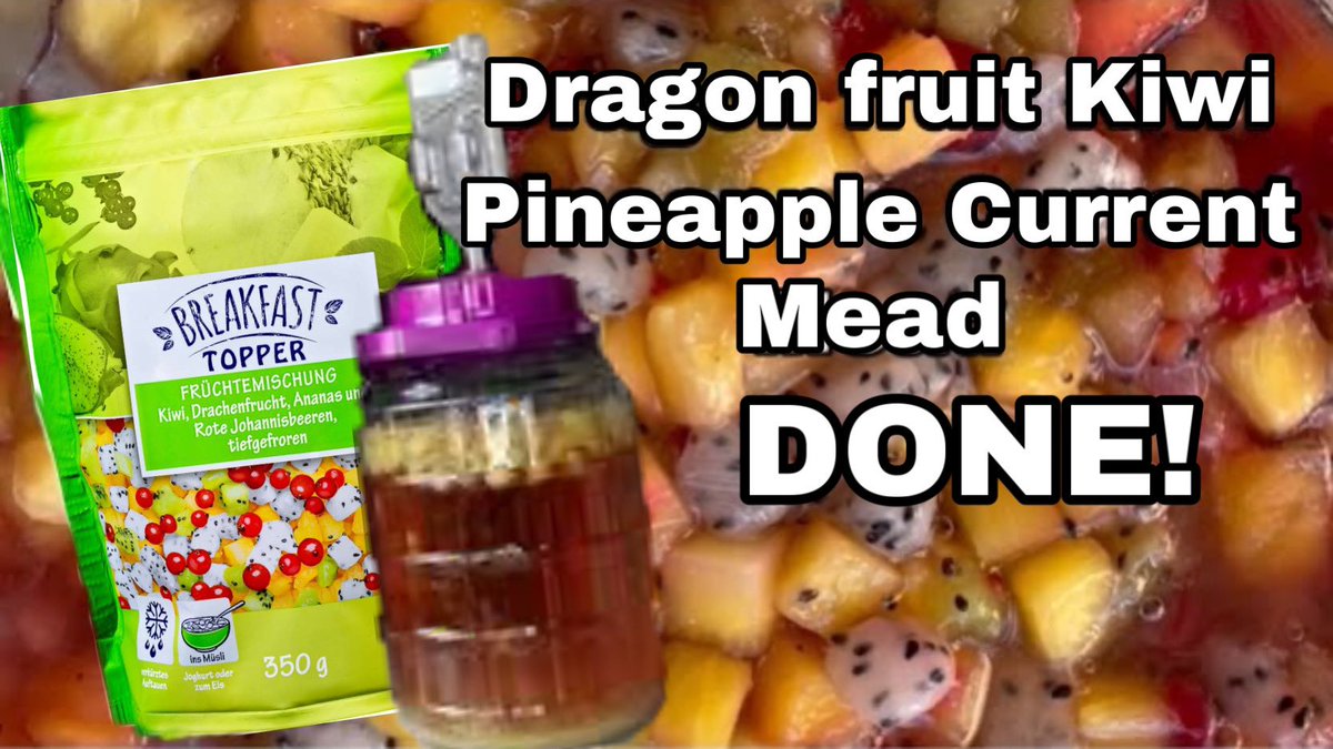 AdalhelmLP's tweet photo. The dragon fruit Mix Mead ist done 
https://t.co/ojxaKMJi7A

#mead #meadmaking #wine #homebrew #YouTube #smallyoutuber #subscribetomychannel https://t.co/T8eOTzQ6H7